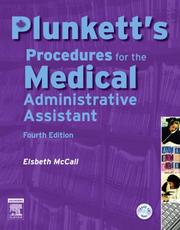 Front cover of Plunkett's Procedures for the Medical Administrative Assistant by Elsbeth McCall