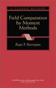 Cover of Field computation by moment methods by Roger F. Harrington