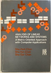 Front cover of Analysis of linear networks and systems by Shu-Park Chan