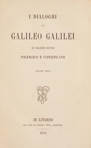 Front cover of Dialogo di Galileo Galilei ... by Galileo Galilei