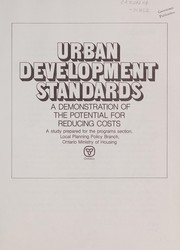 Front cover of Urban development standards by Ontario. Ministry of Housing. Local Planning Policy Branch.