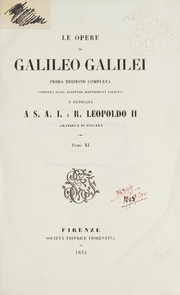 Front cover of Le opere di Galileo Galilei by Galileo Galilei