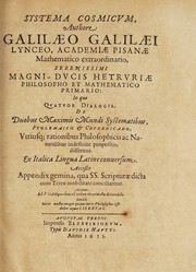 Cover of Systema cosmicum by Galileo Galilei