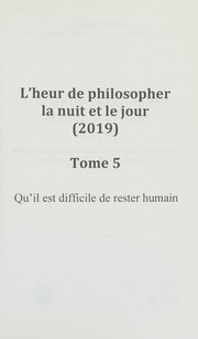 Front cover of L'heur de philosopher la nuit et le jour by Djibril Samb