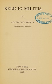 Cover of Religio militis by Austin Hopkinson