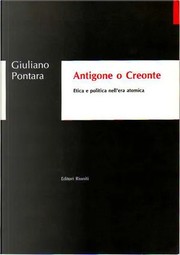 Front cover of Antigone o Creonte by Giuliano Pontara