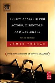 Cover of Script analysis for actors, directors, and designers by James Michael Thomas