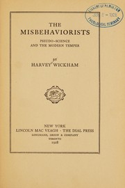 Cover of The misbehaviorists by Harvey Wickham
