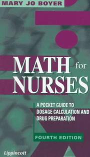 Cover of Math for nurses by Mary Jo Boyer