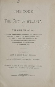 Front cover of The code of the city of Atlanta by Atlanta (Ga.)