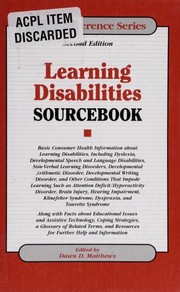 Cover of Learning Disabilities Sourcebook by Dawn D. Matthews
