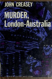 Front cover of Murder, London-Australia by John Creasey