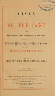 Front cover of Lives of the Irish saints by John O'Hanlon