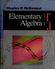 Cover of Elementary algebra by Charles P. McKeague