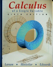 Cover of Calculus of a single variable by Ron Larson