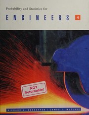 Cover of Probability and statistics for engineers by Richard L. Scheaffer