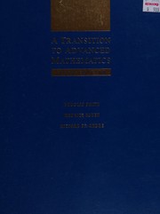 Cover of A transition to advanced mathematics by Smith, Douglas