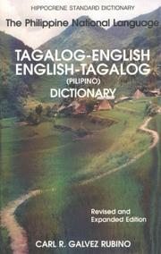 Front cover of Tagalog-English, English-Tagalog dictionary = by Carl R. Galvez Rubino