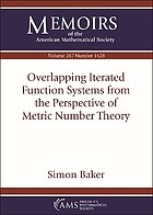 Front cover of Overlapping Iterated Function Systems from the Perspective of Metric Number Theory by Simon Baker