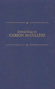 Front cover of Critical Essays on Carson McCullers (Critical Essays on American Literature) by Beverly Lyon Clark