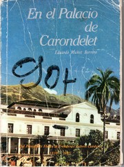 Front cover of En el Palacio de Carondelet by Eduardo Muñoz Borrero