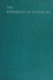 Front cover of The experience of literature by Lionel Trilling