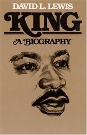 Front cover of Martin Luther King: a critical biography by Lewis, David L.