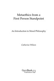 Cover of Metaethics from a First Person Standpoint by Catherine Wilson