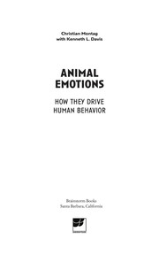 Front cover of Animal Emotions by Christian Montag