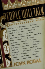 Cover of People will talk by John Kobal