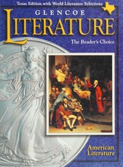 Cover of Glencoe literature--the reader's choice--American Literature by Beverly Ann Chin