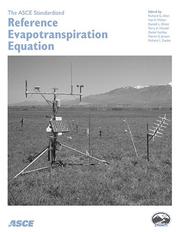 Cover of The ASCE standardized reference evapotranspiration equation by R. G. Allen