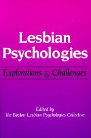 Front cover of Lesbian psychologies by Boston Lesbian Psychologies Collective