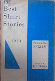 Cover of The Best Short Stories of 1933 by Edward J. O'Brien