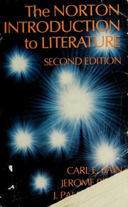 Front cover of The Norton introduction to literature--second edition by Carl E. Bain