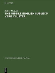 Front cover of The Middle English subject-verb cluster by Andrew MacLeish