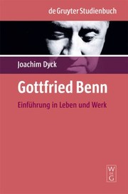 Cover of Gottfried Benn by Joachim Dyck