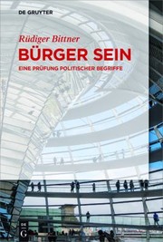Cover of Bürger Sein by Rüdiger Bittner