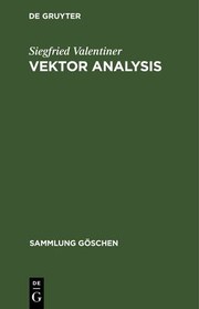 Cover of Vektoranalysis by Siegfried Valentiner