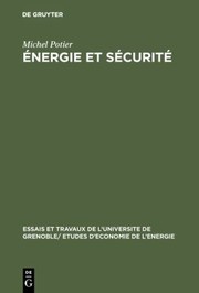 Front cover of Énergie et sécurité .. by Michel Potier