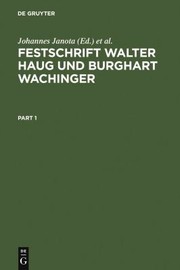 Front cover of Festschrift Walter Haug und Burghart Wachinger by Walter Haug