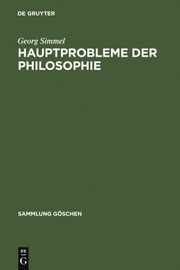 Cover of Hauptprobleme der Philosophie by Georg Simmel