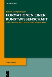 Front cover of Text- und Archivstudien Zu Hans Sedlmayr by Simon Morgenthaler