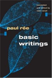 Cover of Basic writings by Paul Rée
