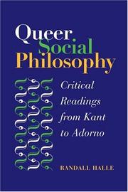 Front cover of Queer Social Philosophy by Randall Halle