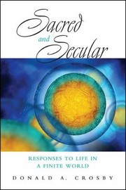 Cover of Sacred and Secular by DONALD A CROSBY