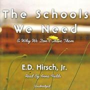 Cover of The Schools We Need by E. D. Hirsch