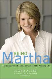 Front cover of Being Martha by Lloyd Allen