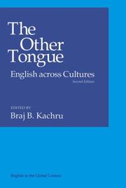 Front cover of The Other tongue by Braj B. Kachru