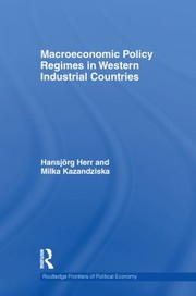 Front cover of Macroeconomic policy regimes in Western industrial countries by Hansjörg Herr